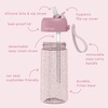 image:imageBentgo Kids Water Bottle LeakProof Bite amp Sip Spout 15 fl oz  PFAS amp BPAFree ShatterResistant Carry Handle Lightweight TopRack Dishwasher Safe Spots amp DotsPetal Pink