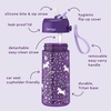 image:imageBentgo Kids Water Bottle LeakProof Bite amp Sip Spout 15 fl oz  PFAS amp BPAFree ShatterResistant Carry Handle Lightweight TopRack Dishwasher Safe Spots amp DotsUnicorn