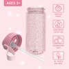image:imageBentgo Kids Water Bottle LeakProof Bite amp Sip Spout 15 fl oz  PFAS amp BPAFree ShatterResistant Carry Handle Lightweight TopRack Dishwasher Safe Spots amp DotsPetal Pink