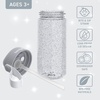 image:imageBentgo Kids Water Bottle LeakProof Bite amp Sip Spout 15 fl oz  PFAS amp BPAFree ShatterResistant Carry Handle Lightweight TopRack Dishwasher Safe Spots amp DotsGlitter Edition  Silver