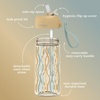 image:imageBentgo Kids Water Bottle LeakProof Bite amp Sip Spout 15 fl oz  PFAS amp BPAFree ShatterResistant Carry Handle Lightweight TopRack Dishwasher Safe Spots amp DotsWavy