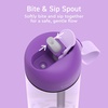 image:imageBentgo Kids Water Bottle LeakProof Bite amp Sip Spout 15 fl oz  PFAS amp BPAFree ShatterResistant Carry Handle Lightweight TopRack Dishwasher Safe Spots amp DotsPurple
