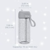 image:imageBentgo Kids Water Bottle LeakProof Bite amp Sip Spout 15 fl oz  PFAS amp BPAFree ShatterResistant Carry Handle Lightweight TopRack Dishwasher Safe Spots amp DotsGlitter Edition  Silver