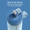 image:imageBentgo Kids Water Bottle LeakProof Bite amp Sip Spout 15 fl oz  PFAS amp BPAFree ShatterResistant Carry Handle Lightweight TopRack Dishwasher Safe Spots amp DotsBlue