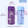 image:imageBentgo Kids Water Bottle LeakProof Bite amp Sip Spout 15 fl oz  PFAS amp BPAFree ShatterResistant Carry Handle Lightweight TopRack Dishwasher Safe Spots amp DotsUnicorn  Lavender Galaxy
