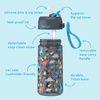image:imageBentgo Kids Water Bottle LeakProof Bite amp Sip Spout 15 fl oz  PFAS amp BPAFree ShatterResistant Carry Handle Lightweight TopRack Dishwasher Safe Spots amp DotsDinosaur