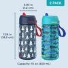 image:imageBentgo Kids Water Bottle LeakProof Bite amp Sip Spout 15 fl oz  PFAS amp BPAFree ShatterResistant Carry Handle Lightweight TopRack Dishwasher Safe Spots amp DotsRocket  Shark