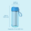 image:imageBentgo Kids Water Bottle LeakProof Bite amp Sip Spout 15 fl oz  PFAS amp BPAFree ShatterResistant Carry Handle Lightweight TopRack Dishwasher Safe Spots amp DotsBlue