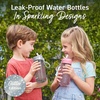image:imageBentgo Kids Water Bottle LeakProof Bite amp Sip Spout 15 fl oz  PFAS amp BPAFree ShatterResistant Carry Handle Lightweight TopRack Dishwasher Safe Spots amp DotsGlitter Edition  Silver