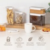 image:imageBentgo Pantry  6Piece Airtight Cereal Containers Easy Push amp Pour Lid Stackable amp Clear BPAFree Storage Locking Lids for Freshness  Ideal for Kitchen amp Pantry Organization Snow10Piece Food Storage Set Snow