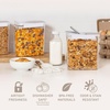 image:imageBentgo Pantry  6Piece Airtight Cereal Containers Easy Push amp Pour Lid Stackable amp Clear BPAFree Storage Locking Lids for Freshness  Ideal for Kitchen amp Pantry Organization Snow6Piece Cereal Set Snow