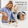 image:imageBentgo Pantry  6Piece Airtight Cereal Containers Easy Push amp Pour Lid Stackable amp Clear BPAFree Storage Locking Lids for Freshness  Ideal for Kitchen amp Pantry Organization Snow22Piece Food Storage Set White Stone