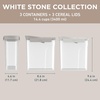 image:imageBentgo Pantry  6Piece Airtight Cereal Containers Easy Push amp Pour Lid Stackable amp Clear BPAFree Storage Locking Lids for Freshness  Ideal for Kitchen amp Pantry Organization Snow6Piece Food Storage Set White Stone