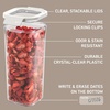 image:imageBentgo Pantry  6Piece Airtight Cereal Containers Easy Push amp Pour Lid Stackable amp Clear BPAFree Storage Locking Lids for Freshness  Ideal for Kitchen amp Pantry Organization Snow10Piece Food Storage Set Snow