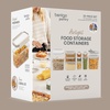 image:imageBentgo Pantry  6Piece Airtight Cereal Containers Easy Push amp Pour Lid Stackable amp Clear BPAFree Storage Locking Lids for Freshness  Ideal for Kitchen amp Pantry Organization Snow22Piece Food Storage Set White Stone