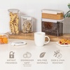 image:imageBentgo Pantry  6Piece Airtight Cereal Containers Easy Push amp Pour Lid Stackable amp Clear BPAFree Storage Locking Lids for Freshness  Ideal for Kitchen amp Pantry Organization Snow10Piece Food Storage Set White Stone