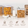 image:imageBentgo Pantry  6Piece Airtight Cereal Containers Easy Push amp Pour Lid Stackable amp Clear BPAFree Storage Locking Lids for Freshness  Ideal for Kitchen amp Pantry Organization Snow6Piece Food Storage Set White Stone