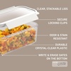 image:imageBentgo Pantry  6Piece Airtight Cereal Containers Easy Push amp Pour Lid Stackable amp Clear BPAFree Storage Locking Lids for Freshness  Ideal for Kitchen amp Pantry Organization Snow22Piece Food Storage Set Snow
