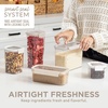 image:imageBentgo Pantry  6Piece Airtight Cereal Containers Easy Push amp Pour Lid Stackable amp Clear BPAFree Storage Locking Lids for Freshness  Ideal for Kitchen amp Pantry Organization Snow10Piece Food Storage Set White Stone