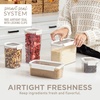 image:imageBentgo Pantry  6Piece Airtight Cereal Containers Easy Push amp Pour Lid Stackable amp Clear BPAFree Storage Locking Lids for Freshness  Ideal for Kitchen amp Pantry Organization Snow10Piece Food Storage Set Snow