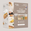 image:imageBentgo Pantry  6Piece Airtight Cereal Containers Easy Push amp Pour Lid Stackable amp Clear BPAFree Storage Locking Lids for Freshness  Ideal for Kitchen amp Pantry Organization Snow22Piece Food Storage Set Snow