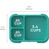image:imageBentgo Pop Replacement Tray with Cover 4 Compartments BPAFree  5Cup Capacity Adjustable Divider Microwave amp Dishwasher Safe Kids 8 amp Teens Spring GreenBlueBright CoralTeal