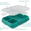 image:imageBentgo Pop Replacement Tray with Cover 4 Compartments BPAFree  5Cup Capacity Adjustable Divider Microwave amp Dishwasher Safe Kids 8 amp Teens Spring GreenBlueBright CoralTeal