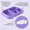 image:imageBentgo Replacement Tray Chill Kids Lunch Box  Reusable 4Compartment Bento Box for Easy Meal Prep 33 Cup Capacity BPAFree Transparent Cover For Ages 3 Confetti Edition  Vivid Orchid