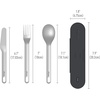 image:imageBentgo Stainless Steel Reusable Travel Utensil Set  3Piece Silverware Set with Carrying Case HighGrade Premium Steel BPAFree Case Ideal for Camping Office Use SandCarbon