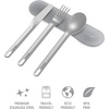 image:imageBentgo Stainless Steel Reusable Travel Utensil Set  3Piece Silverware Set with Carrying Case HighGrade Premium Steel BPAFree Case Ideal for Camping Office Use SandGray