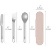 image:imageBentgo Stainless Steel Reusable Travel Utensil Set  3Piece Silverware Set with Carrying Case HighGrade Premium Steel BPAFree Case Ideal for Camping Office Use SandRose