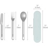 image:imageBentgo Stainless Steel Reusable Travel Utensil Set  3Piece Silverware Set with Carrying Case HighGrade Premium Steel BPAFree Case Ideal for Camping Office Use SandAqua
