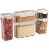 image:imageBentgo Pantry  6Piece Airtight Cereal Containers Easy Push amp Pour Lid Stackable amp Clear BPAFree Storage Locking Lids for Freshness  Ideal for Kitchen amp Pantry Organization Snow10Piece Food Storage Set White Stone
