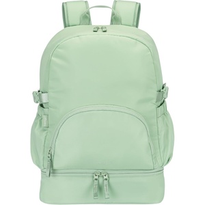 image:imageBentgo 2in1 Adult Backpack amp Insulated Lunch Bag  Lightweight WaterResistant Travel Backpack Laptop Sleeve amp Trolley Sleeve for Work amp Everyday Use LavenderClay Green