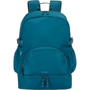 image:imageBentgo 2in1 Adult Backpack amp Insulated Lunch Bag  Lightweight WaterResistant Travel Backpack Laptop Sleeve amp Trolley Sleeve for Work amp Everyday Use LavenderDeep Teal