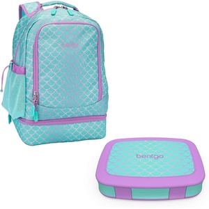 image:imageBentgo 2in1 Backpack amp Insulated Lunch Bag Set With Kids Prints Lunch Box Mermaid Scales