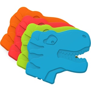 image:imageBentgo Buddies Reusable Ice Packs for Kids  Slim Design for Lunch Boxes Lunch Bags and Coolers Quick Freeze PFAS and BPAFree Multicolored 4Pack DinosaurDinosaur