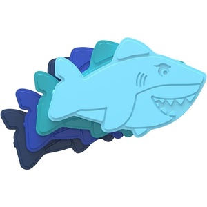 image:imageBentgo Buddies Reusable Ice Packs for Kids  Slim Design for Lunch Boxes Lunch Bags and Coolers Quick Freeze PFAS and BPAFree Multicolored 4Pack DinosaurShark