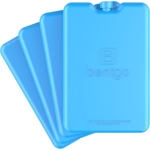 image:imageBentgo Chillers Ice Packs Slim Reusable Lunch Ice Packs 4Pack  QuickFreeze Design PFAS amp BPAFree Keeps Food Cold for Hours Easy to Clean BlueBlue