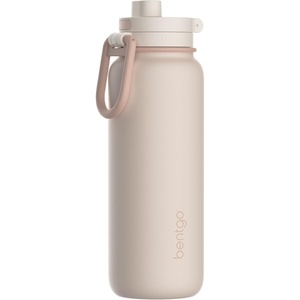 image:imageBentgo Flip 2in1 Straw amp Chug LeakProof Insulated Water Bottle 24 fl oz  Premium 188 Stainless SteelTripleLayer Vacuum Insulation 24Hour Cold BPA amp PFASFree Cafe Au LaitCafe Au Lait