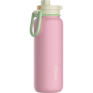 image:imageBentgo Flip 2in1 Straw amp Chug LeakProof Insulated Water Bottle 24 fl oz  Premium 188 Stainless SteelTripleLayer Vacuum Insulation 24Hour Cold BPA amp PFASFree Cafe Au LaitSherbet