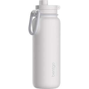 image:imageBentgo Flip 2in1 Straw amp Chug LeakProof Insulated Water Bottle 24 fl oz  Premium 188 Stainless SteelTripleLayer Vacuum Insulation 24Hour Cold BPA amp PFASFree Cafe Au LaitBlanc