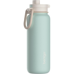image:imageBentgo Flip 2in1 Straw amp Chug LeakProof Insulated Water Bottle 24 fl oz  Premium 188 Stainless SteelTripleLayer Vacuum Insulation 24Hour Cold BPA amp PFASFree Cafe Au LaitSunDay