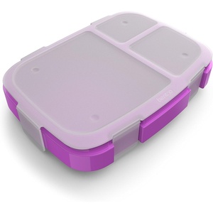 image:imageBentgo Fresh Tray with Cover Reusable 4Compartment Meal Prep Container  BuiltIn Portion Control BPAFree Dishwasher amp Freezer Safe Fits Bentgo Fresh Lunch Box GreenPurple