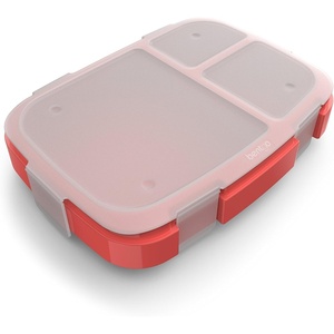 image:imageBentgo Fresh Tray with Cover Reusable 4Compartment Meal Prep Container  BuiltIn Portion Control BPAFree Dishwasher amp Freezer Safe Fits Bentgo Fresh Lunch Box GreenRed