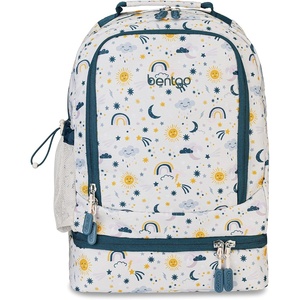 image:imageBentgo Kids 2in1 Backpack amp Insulated Lunch Bag with Padded Straps  16 Kids School Backpack for Travel amp Sleepovers WaterResistant Large Compartments amp Water Bottle Pocket Petal PinkFriendly Skies