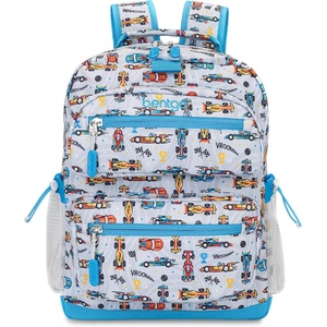 image:imageBentgo Kids Print Durable amp WaterResistant BackpackRace Cars