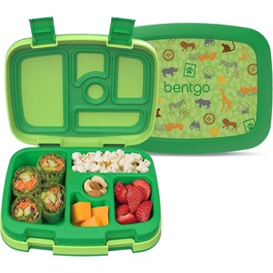 image:imageBentgo Kids Prints LeakProof 5Compartment BentoStyle Kids Lunch Box  Ideal Portion Sizes for Ages 37 Durable DropProof Dishwasher Safe PFAS amp BPAFree Materials FairiesSafari