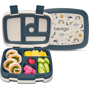 image:imageBentgo Kids Prints LeakProof 5Compartment BentoStyle Kids Lunch Box  Ideal Portion Sizes for Ages 37 Durable DropProof Dishwasher Safe PFAS amp BPAFree Materials FairiesFriendly Skies