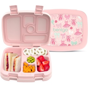 image:imageBentgo Kids Prints LeakProof 5Compartment BentoStyle Kids Lunch Box  Ideal Portion Sizes for Ages 37 Durable DropProof Dishwasher Safe PFAS amp BPAFree Materials FairiesBallet  Bows